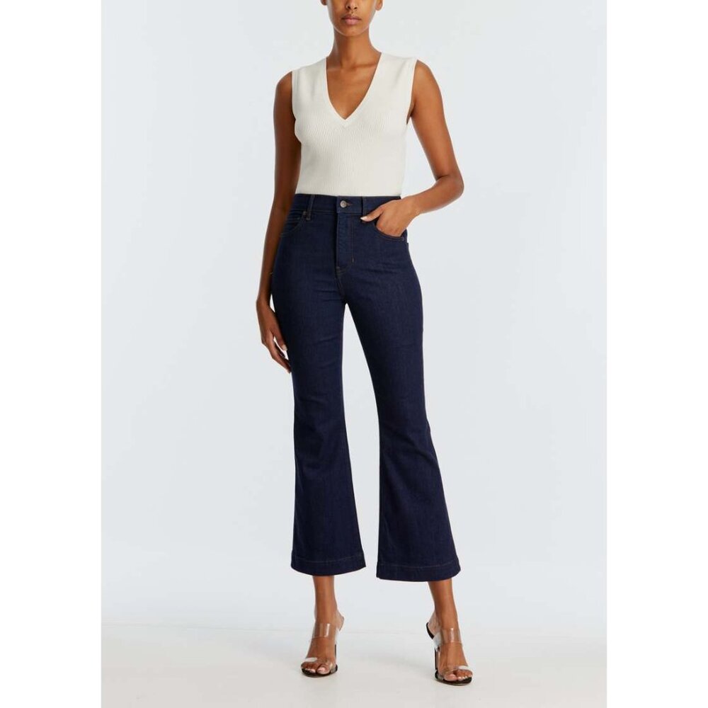 NWOT Veronica Beard Carson Ankle Flare High Rise Jeans in Indigo